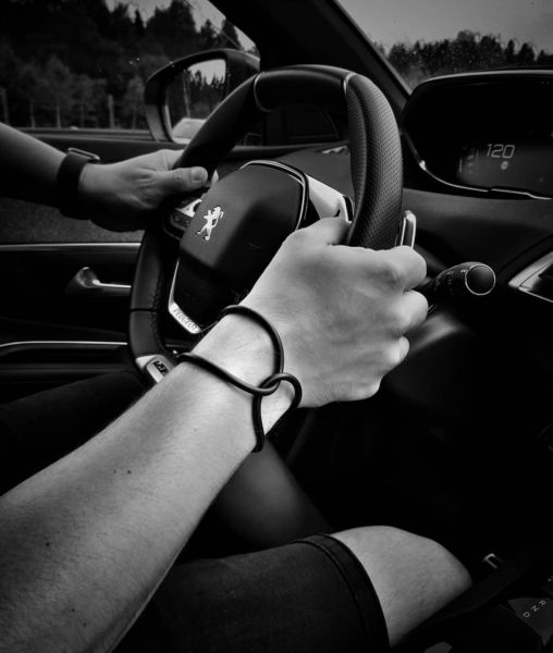 OO rings pánský náramek, černý