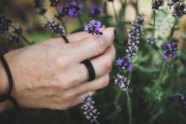 OO rings dámské prstýnky samostatné 5 ks v balení, černé