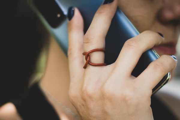 OO rings dámský prstýnek samostatně, cihlový