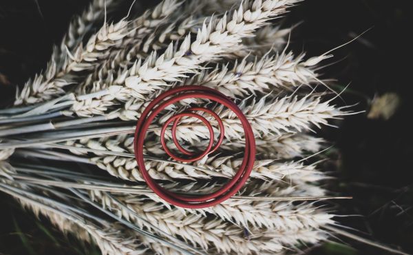 OO rings dětský SET prstýnek + náramek, cihlový