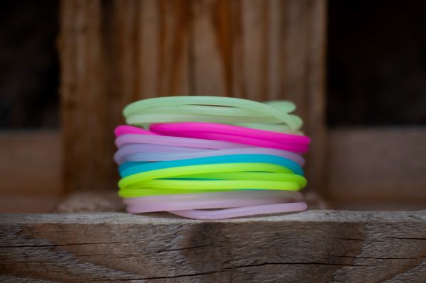 OO rings dětský neonový náramek, zelený